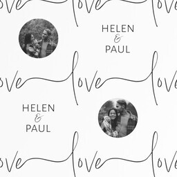 Wrapping Paper - 24x72in sheet with Simply Us In Love design